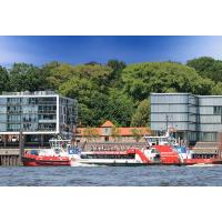 639_4522 Hafenrand, Altonaer Hafen - Hafenfähre und Lawaetzhaus. | 